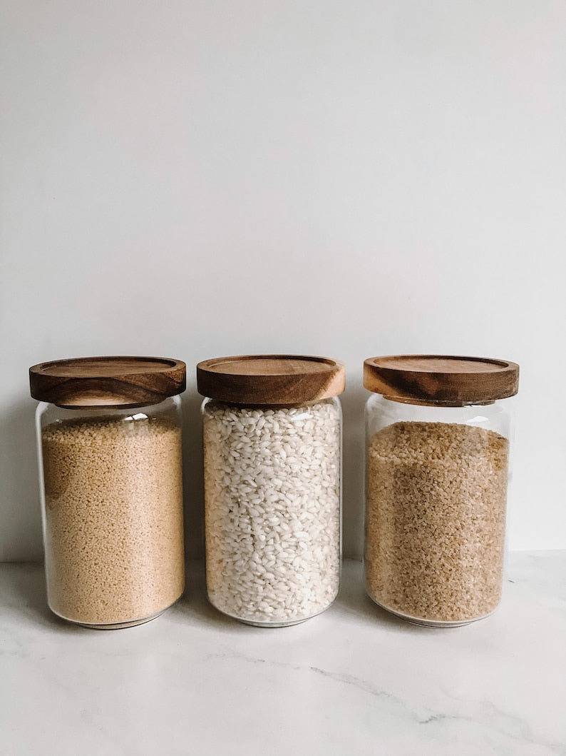 Flat Top Glass Home Storage Containers