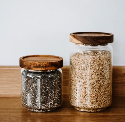 Flat Top Glass Home Storage Containers