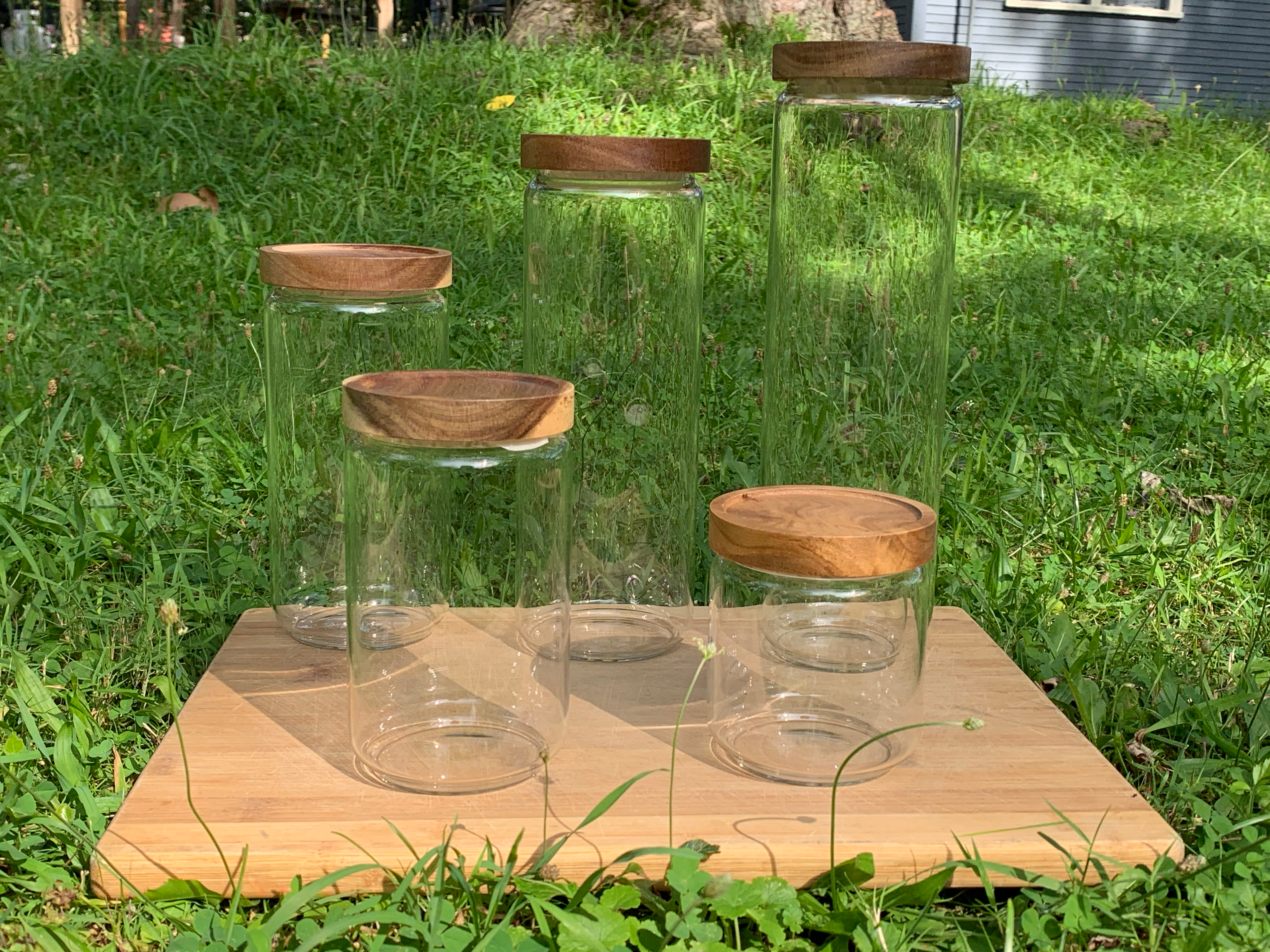 Flat Top Glass Home Storage Containers